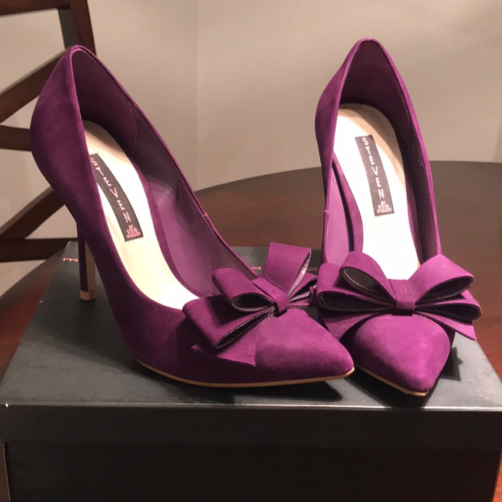 Steven By Steve Madden Purple Heels with Bow